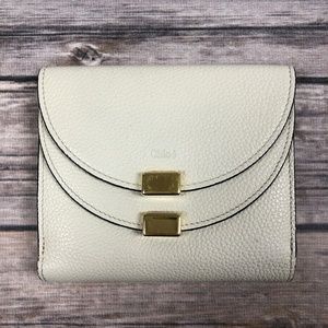 CHLOE Georgia Calfskin Leather Wallet Square